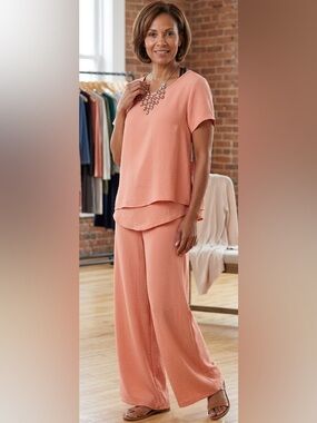 Peach Layered set. Size xl.